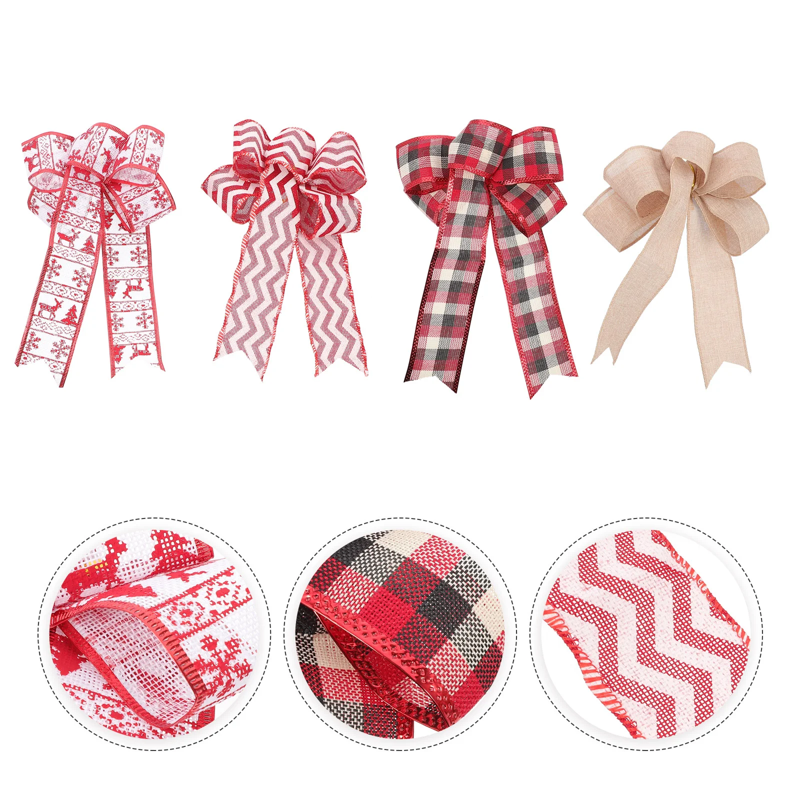 

Банты для елки 4 шт., шикарные праздничные украшения, Рождественский венок, банты