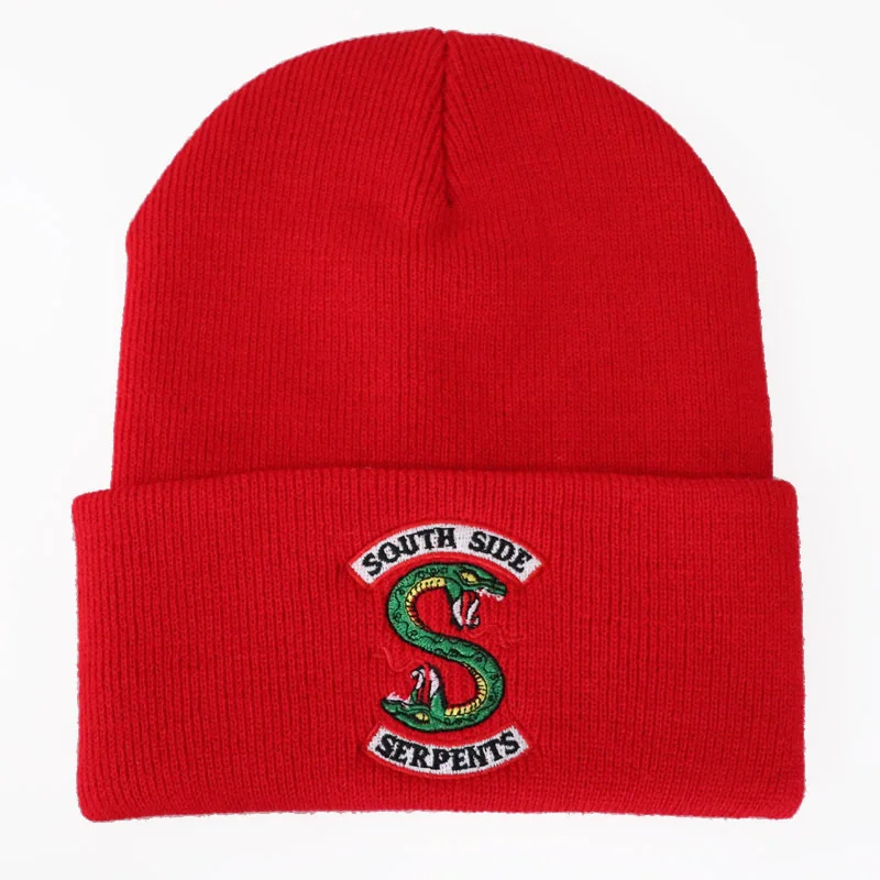 

2019 River Valley Town Riverdale Embroidery Knitted Hat Warm Pullover Wool Hat Hip Hop Ski Hat 10 Colors หมวกไหมพรมกันหนาวบุขน