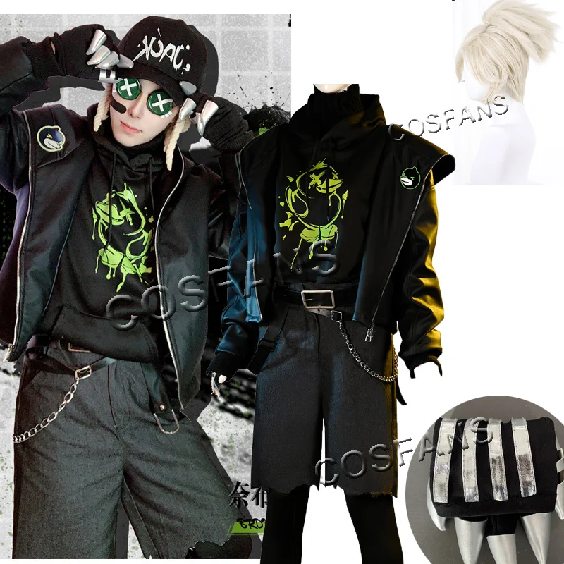 

Аниме! Мужской костюм для ролевых игр, с париком, на Хэллоуин