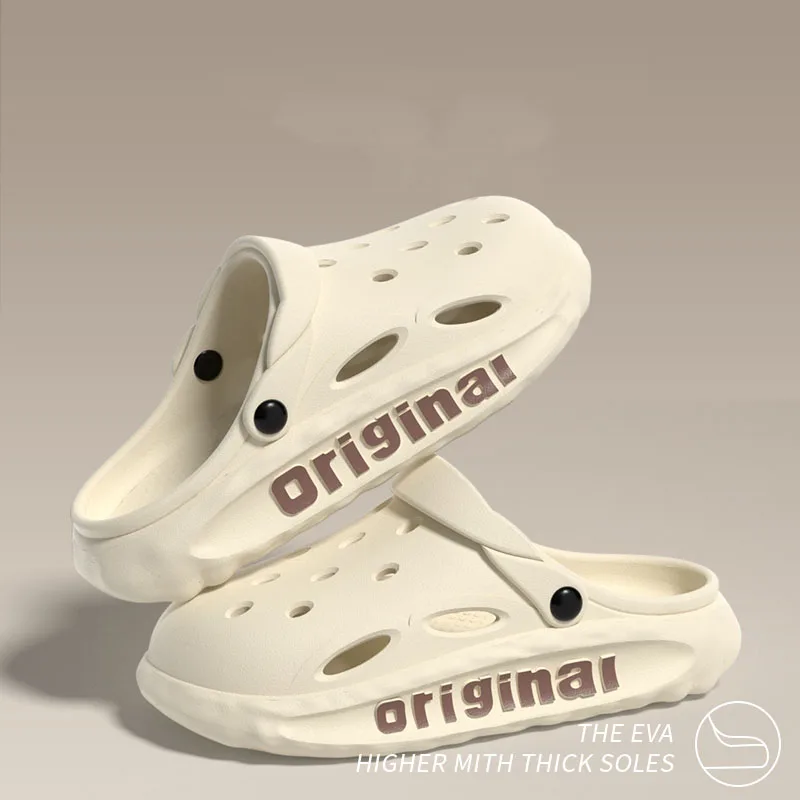 Сандалии мужские с толстой подошвой Нескользящие пляжные босоножки для вождения