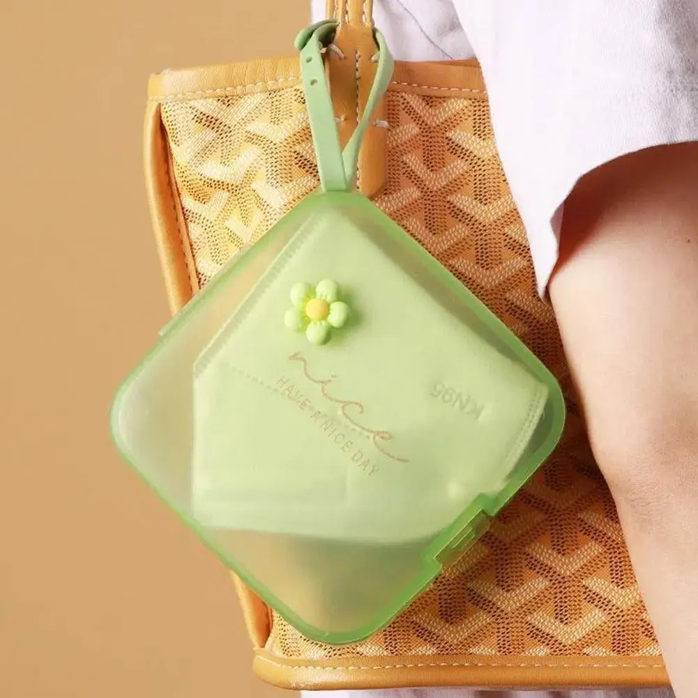

1pcs Square Storage Box Portable Mask Storage Box Dust-Proof Storage Cover Moisture-Proof Mask Container Student Travel Cas B2E0