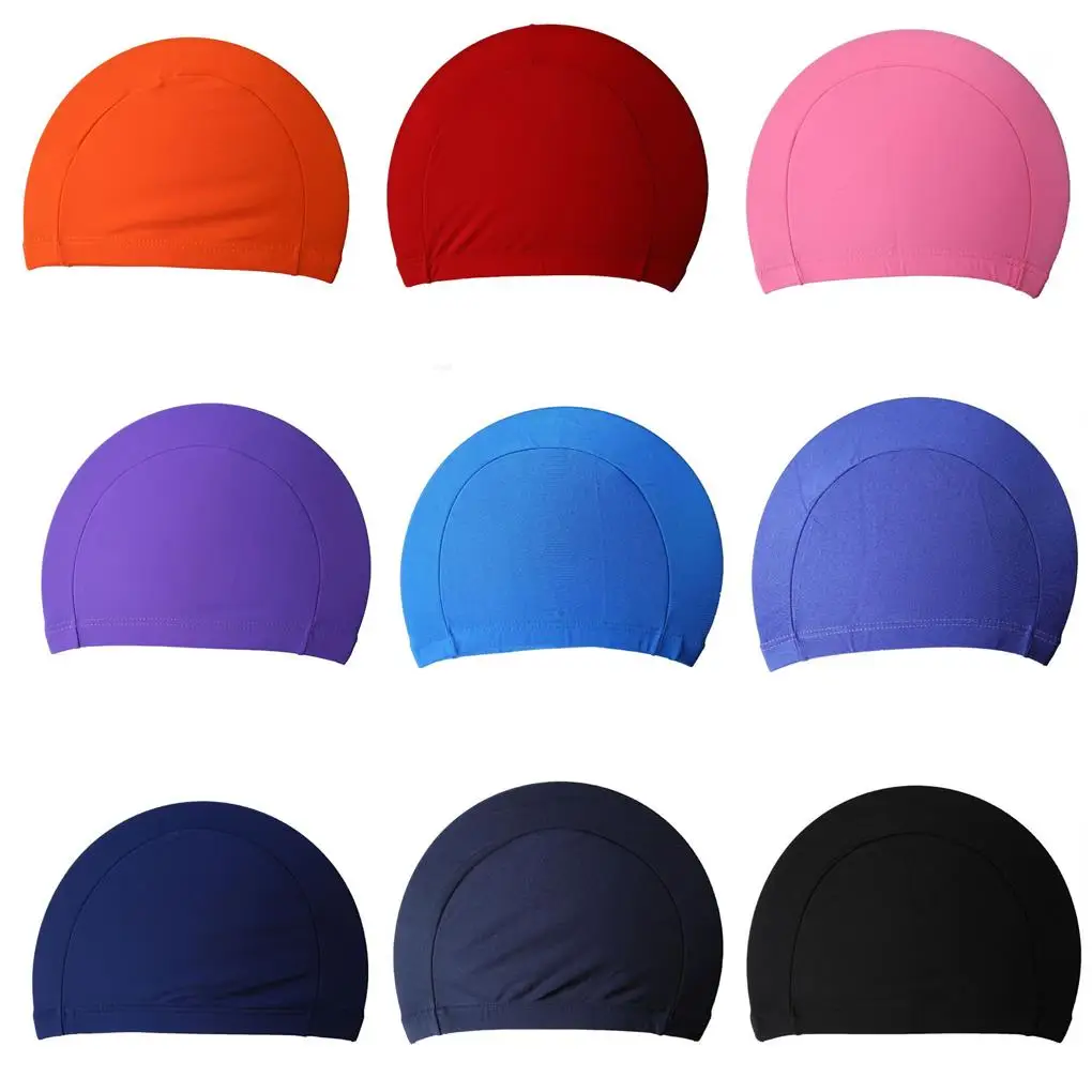 

Polyester Cloth Fabric Diving Bathing Cap Swimming Hats for Water Sports Unisex