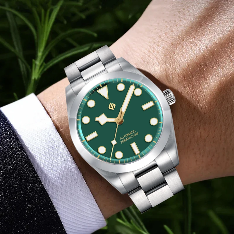 Новые механические мужские часы TERAMI винтажные простые водонепроницаемые