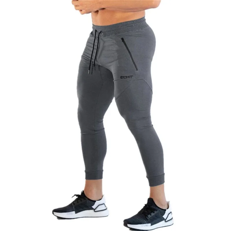 

New Gyms Men's Pants Joggers Skinny Sweat Pants Tights Sweatpants For Men Side Zipper Sheer Trouser Pants
