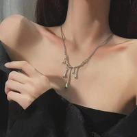 liquid droplet lava necklace female luxury niche punk hip hop clavicle chain hot girl accessories necklaces for women jewerly