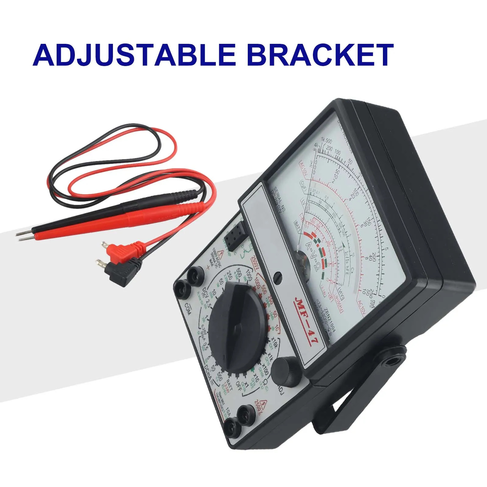 MF-47 Аналоговый мультиметр Амперметр Омметр измеритель с питанием от батареи