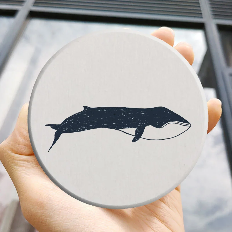 

Diatom Mud Printed Cup Coaster Whales fall Placemats Placemat Purple Coffee Table Decor Cute Coster Cute Coster Decoration Acce