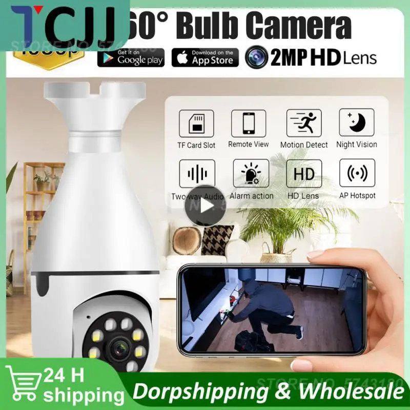 

Bulb Surveillance Camera Support Wifi Suitable For Various Occasions 2.4ghz Wifi Is Supported Local Remote Playback Smart Bulb