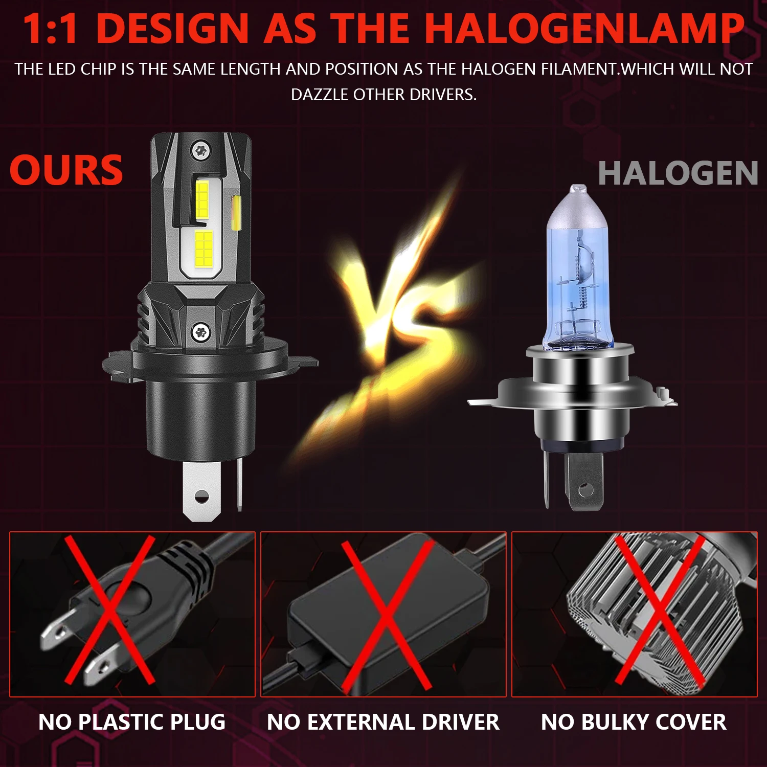 30000LM H4 Светодиодные фары Лампы Canbus 9003 HB2 Лампа для мотоциклов Автомобильные 32 шт.