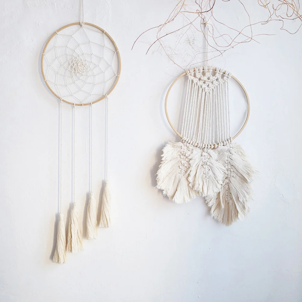 

Dream Catcher Ring Hoop Rings Macrame Round Wreath Wooden Hoops Floral Large Wood Dreamcatcher Craftdiy Natural Frame Circle