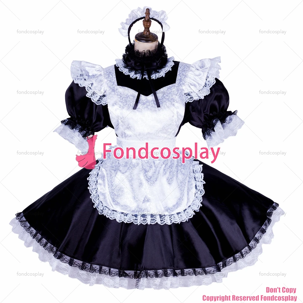 Сексуальная одежда для взрослых с крестом fondcosplay блестящее короткое черное