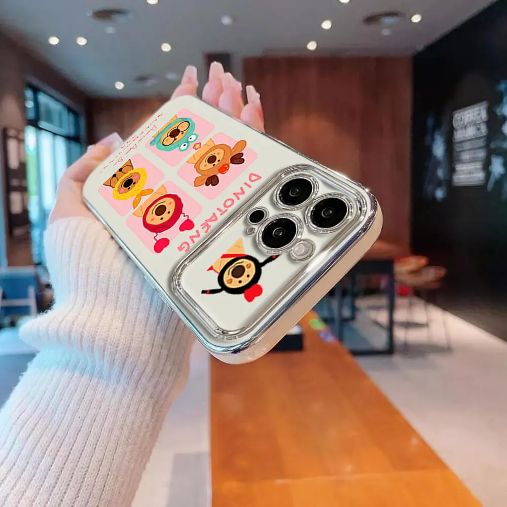 Мультяшный чехол для телефона Dinotaeng с большим окошком электропаром Samsung A22 A23 A32 A51