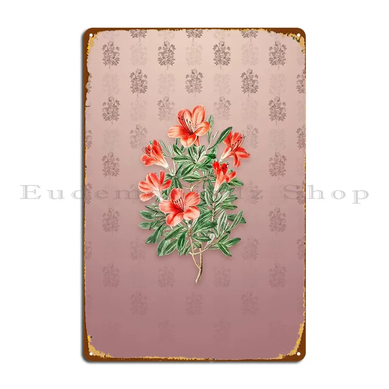 

Brick Red Chinese Azalea Metal Sign Poster Pub Kitchen Create Personalized Customize Tin Sign Poster