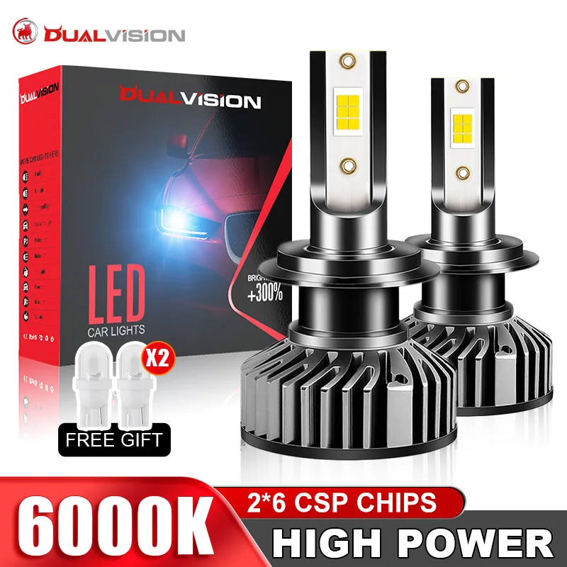 

Dualvision H7 Светодиодная фара 1000 Вт Canbus 6000K 4300K 8000K Led H1 H4 H11 HB3 9005 HB4 9006 Автомобильная фара дальнего ближнего света Ice Bulb 12 В
