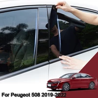 car styling pvc car window pillar trim sticker middle bc column sticker external auto accessories fit for peugeot 508 2019 2022