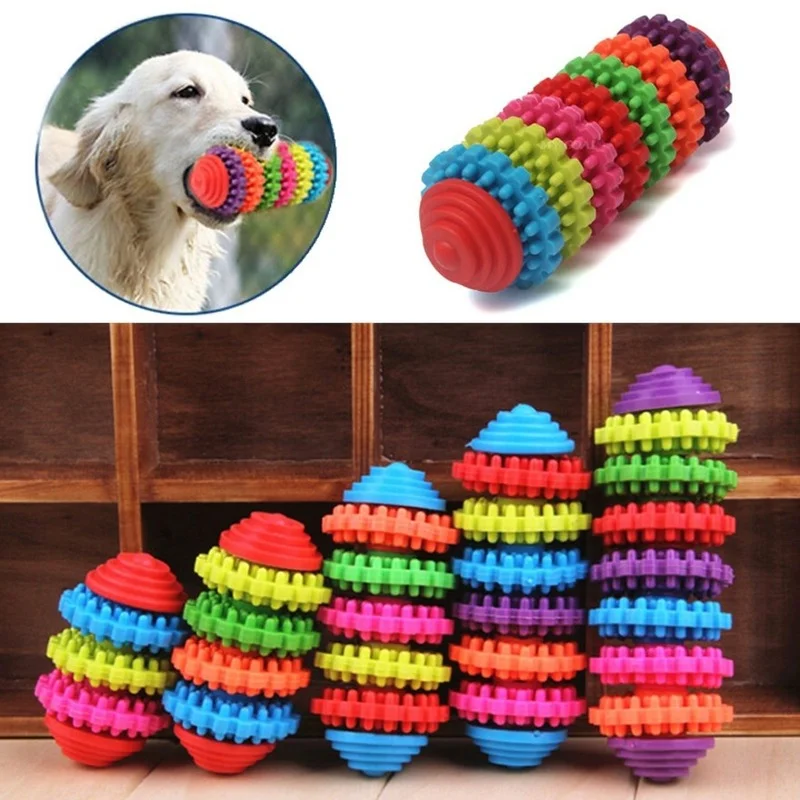 New Durable Rubber Pet Dog Puppy Cat Dental Teething Healthy Teeth Gums Chew Toy  Dog Stuff  Dog Toys for Large Dogs Jouet Chat