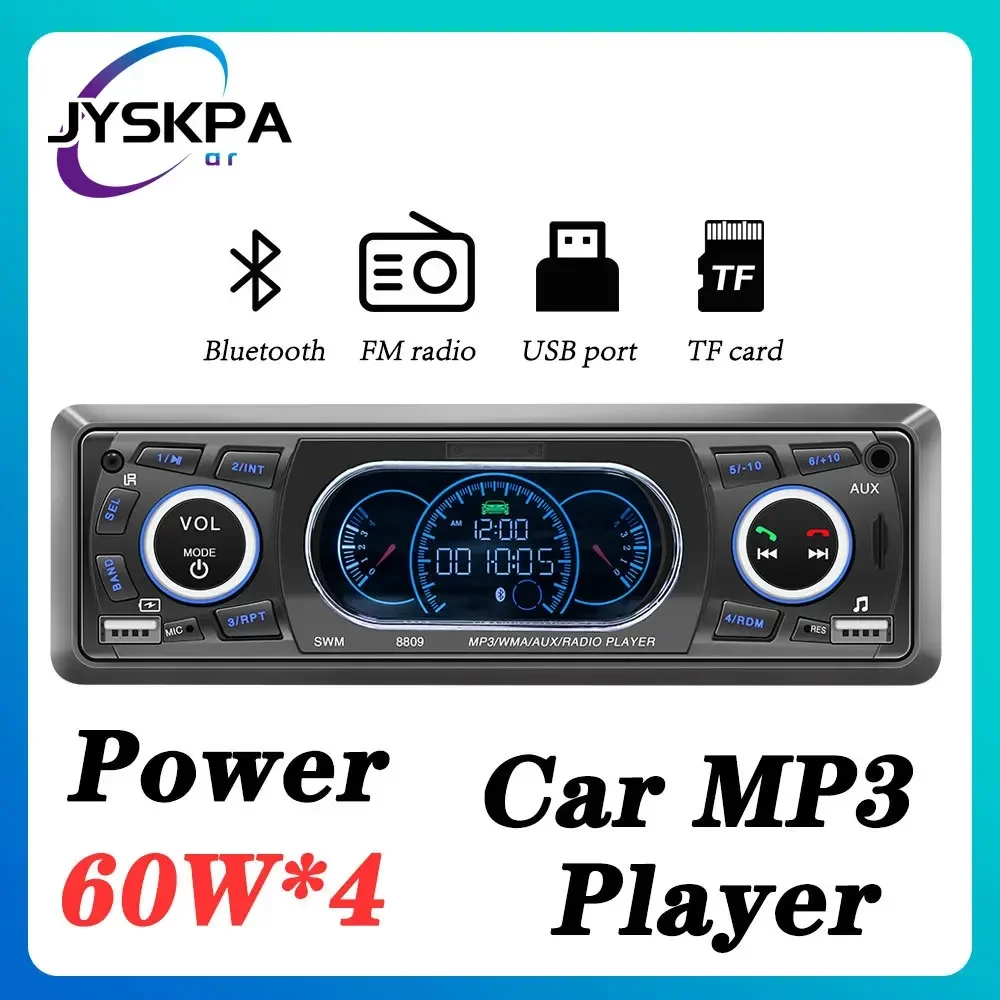 Автомагнитола 1DIN с Bluetooth mp3-плеером USB TF-картой 12 В 60 Вт X 4
