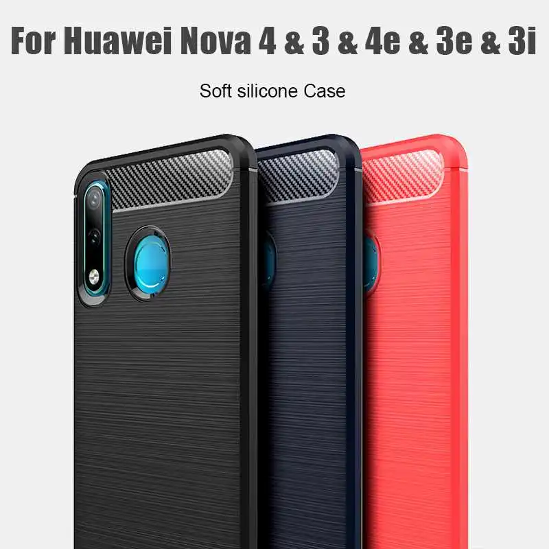 

YouYaeMi Shockproof Soft Case For Huawei Nova 4e 3e 4 3 3i Phone Case Cover