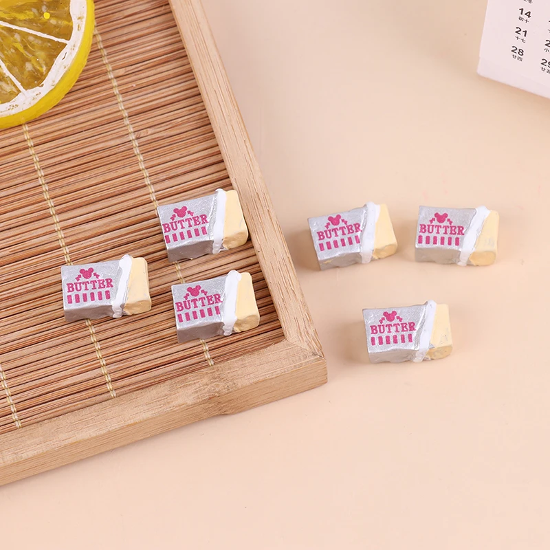 

6Pcs 1:12 Dollhouse Miniature Simulation Food Butter Model Kids Pretend Play Kitchen Toy DIY Bread Set