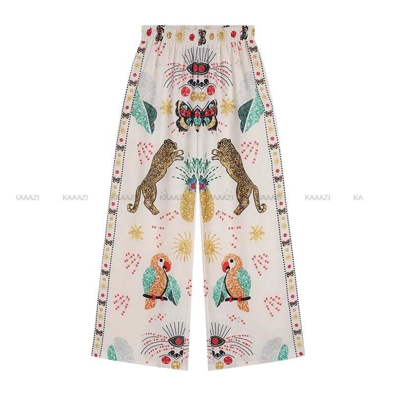 Повседневные женские брюки с тигровым принтом два комплекта из 2 предметов