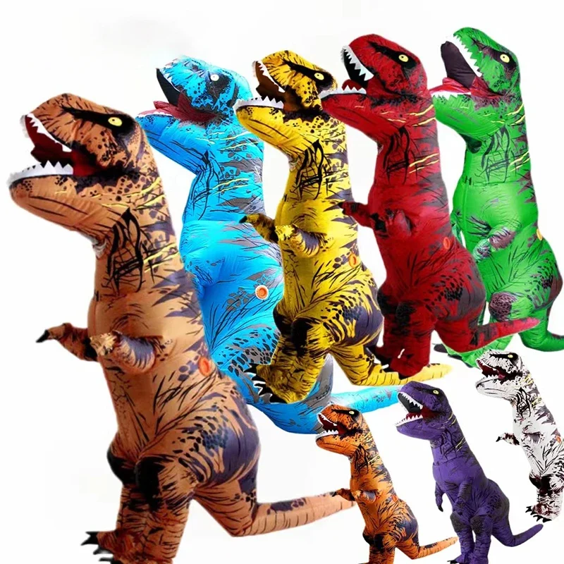 Новинка 2025 года надувной костюм динозавра для косплея взрослых и детей костюмы