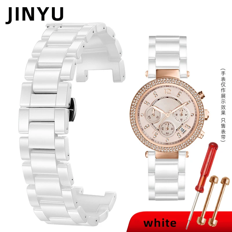 Ремешок керамический с зубчатым отверстием для наручных часов MK женский ремешок