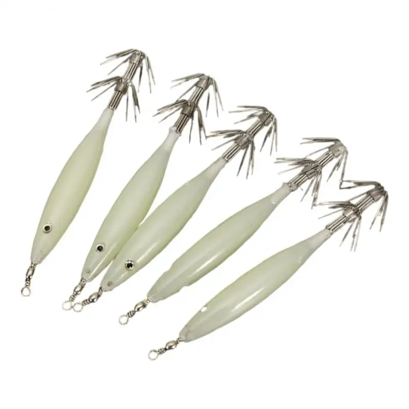 

Luya Bait Luminous High Carbon Steel Octopus Hook Squid Hook Blow Tube Hook Strong Applicability Wood Shrimp Bait Squid Bait