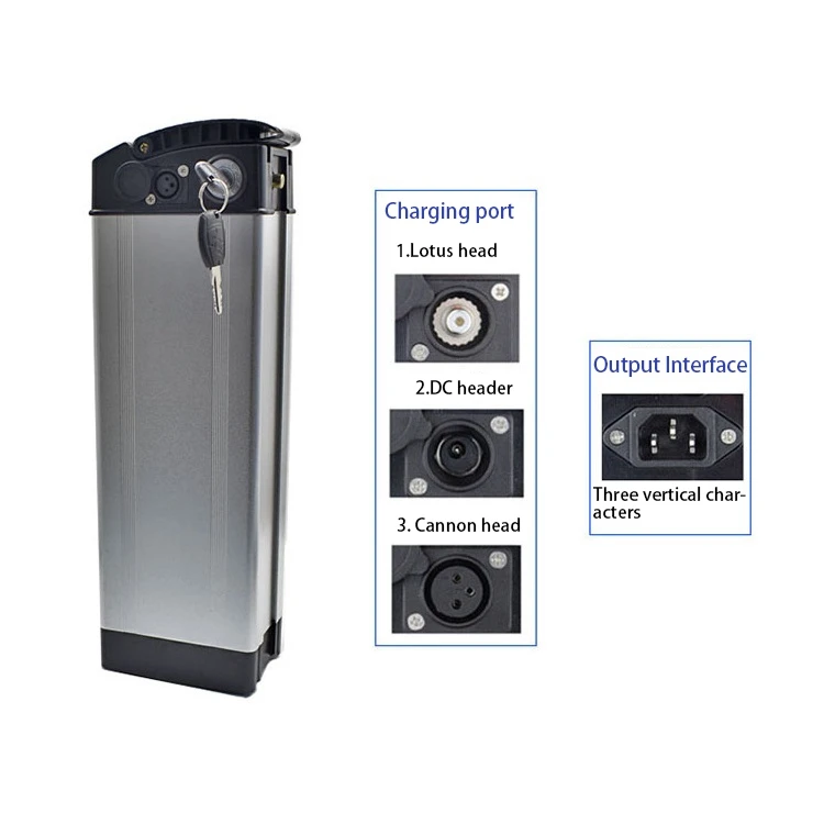 

Electric Bike Plastic Lithium Battery Box 36V/48V/60V Large Capacity 18650 Holder Case Bicycle Accessories,Canon Head