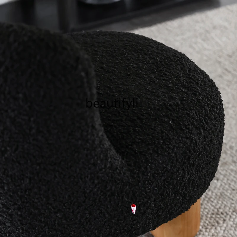 Скандинавский французский средневековый ретро стул для отдыха из овечьей шерсти