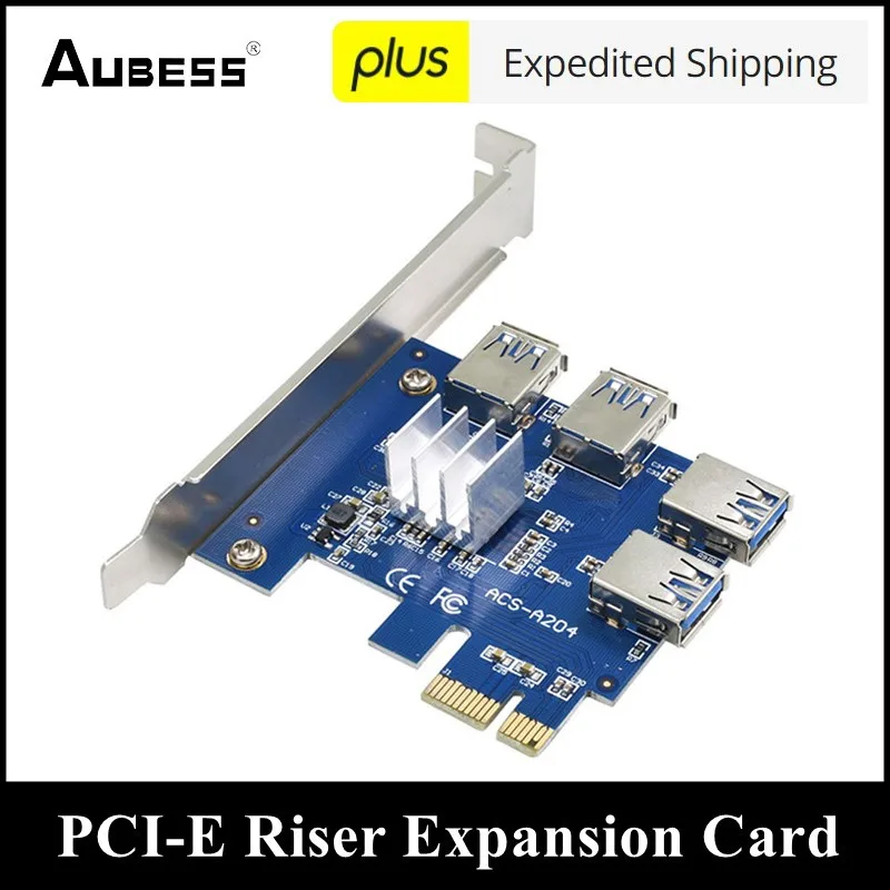 

PCI-E до 4 PCI-E адаптер 1 к 4 PCI-Express слот 1x To16x USB3.0 специальный переходник-карта PCIe преобразователь для майнинга BTC