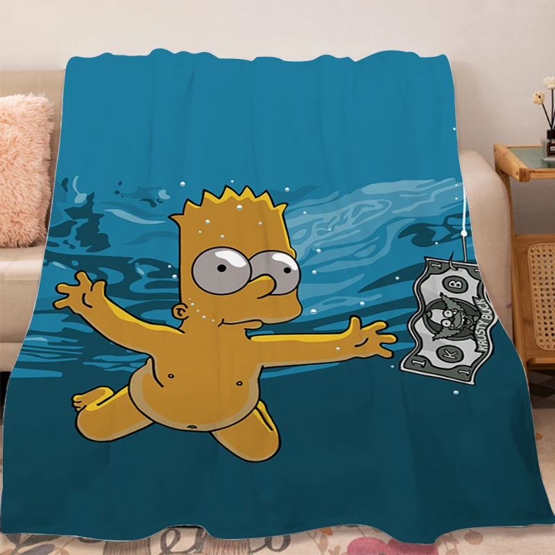 Одеяло на колено A-The Simpsonss зимнее покрывало из микрофибры пушистые мягкие одеяла