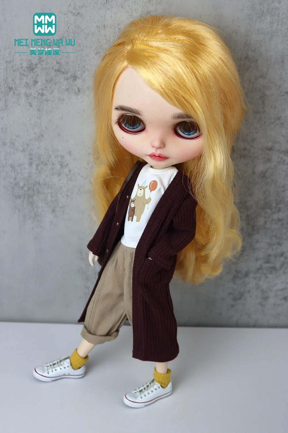 Аксессуары для кукол Blyth Azone OB22 OB24 модный джинсовый тренчкот футболка |