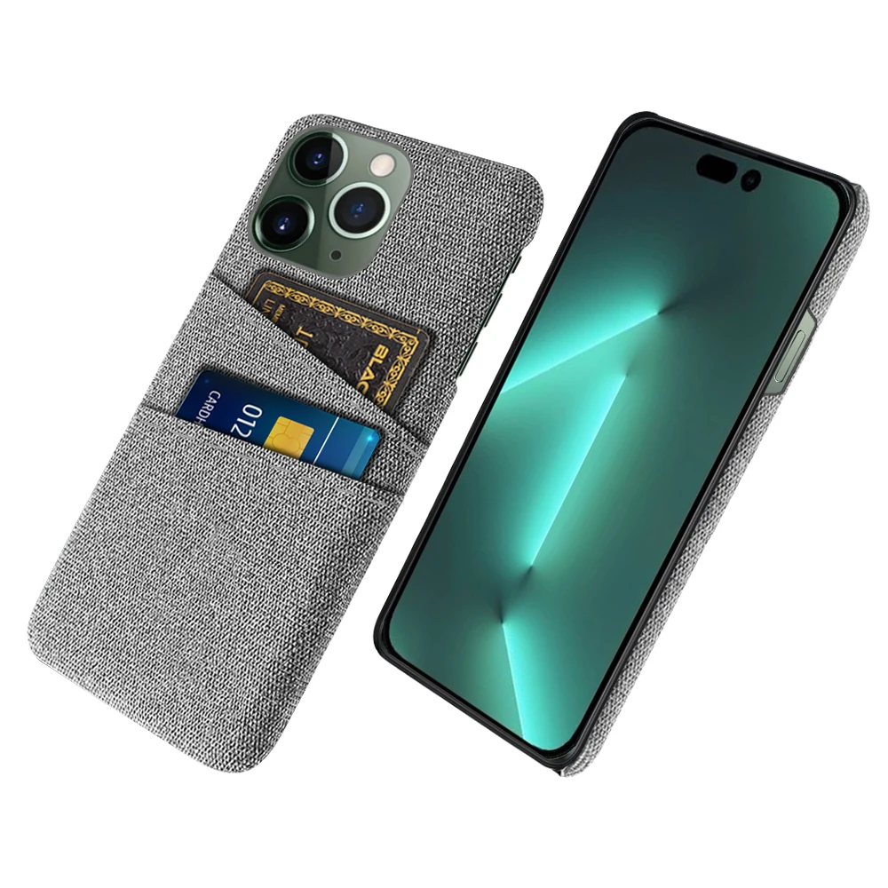 

For iPhone 14Pro Max Cover iPhone 14 Pro Case Luxury Febric Antiskid Card Slot Holder Cover For iPhone 14 Plus 14 Pro Funda
