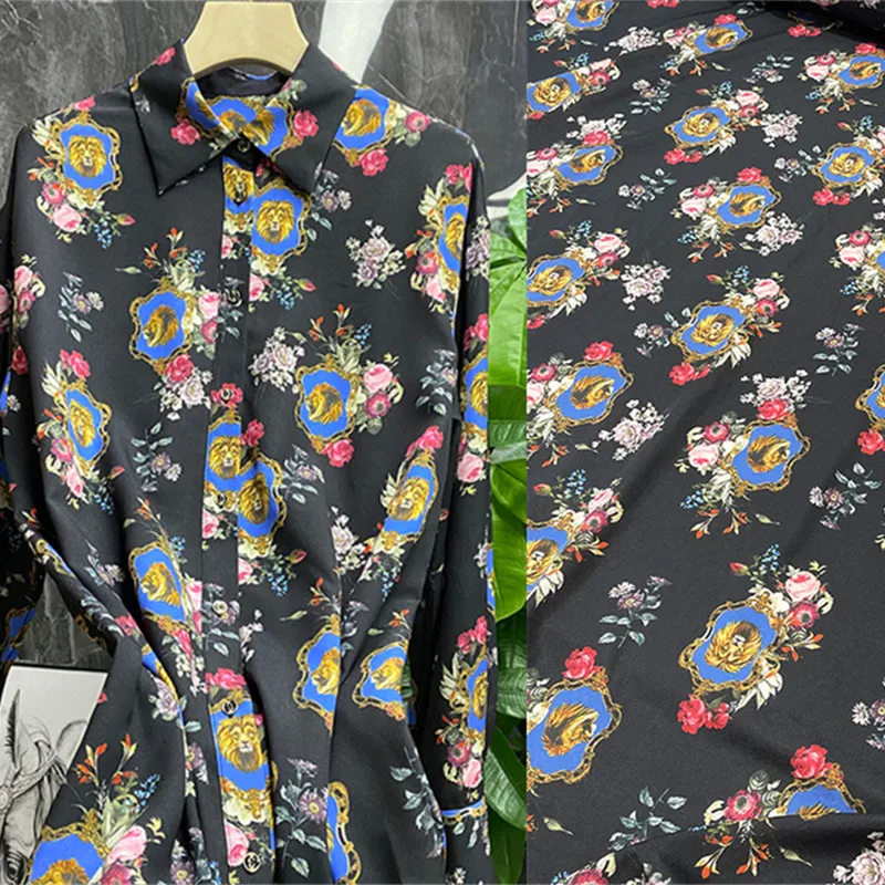 

Новые весенне-летние модели, европейские и американские ретро-стильные ткани с большим названием и принтом льва, повседневные универсальны...