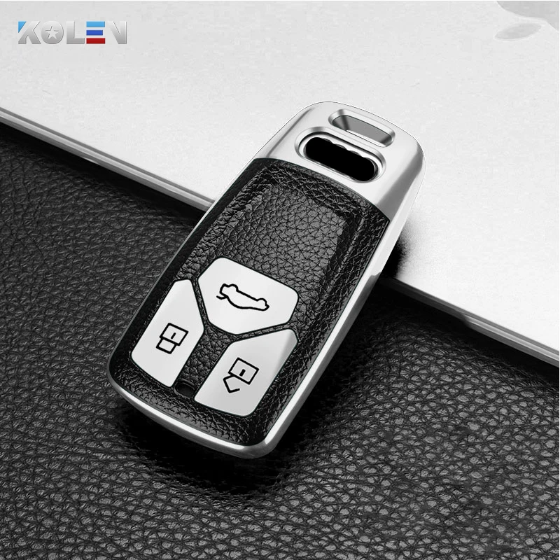 

Кожаный и ТПУ чехол для Audi A4 B9 A5 A6L A6 S4 S5 S7 8W Q7 4M Q5 TT TTS RS Coupe аксессуары для стайлинга