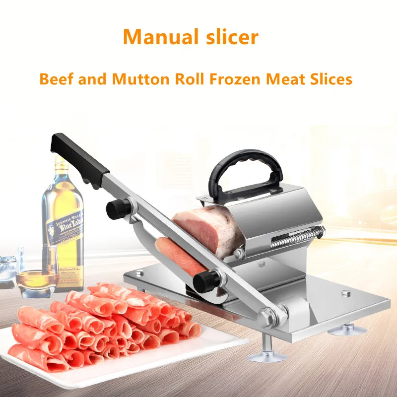 Manual Slicer Household Meat Cutter Automatic Meat Delivery Cut Fruit Meat Shaper Cut Beef and Mutton Rolls Frozen Meat Slices