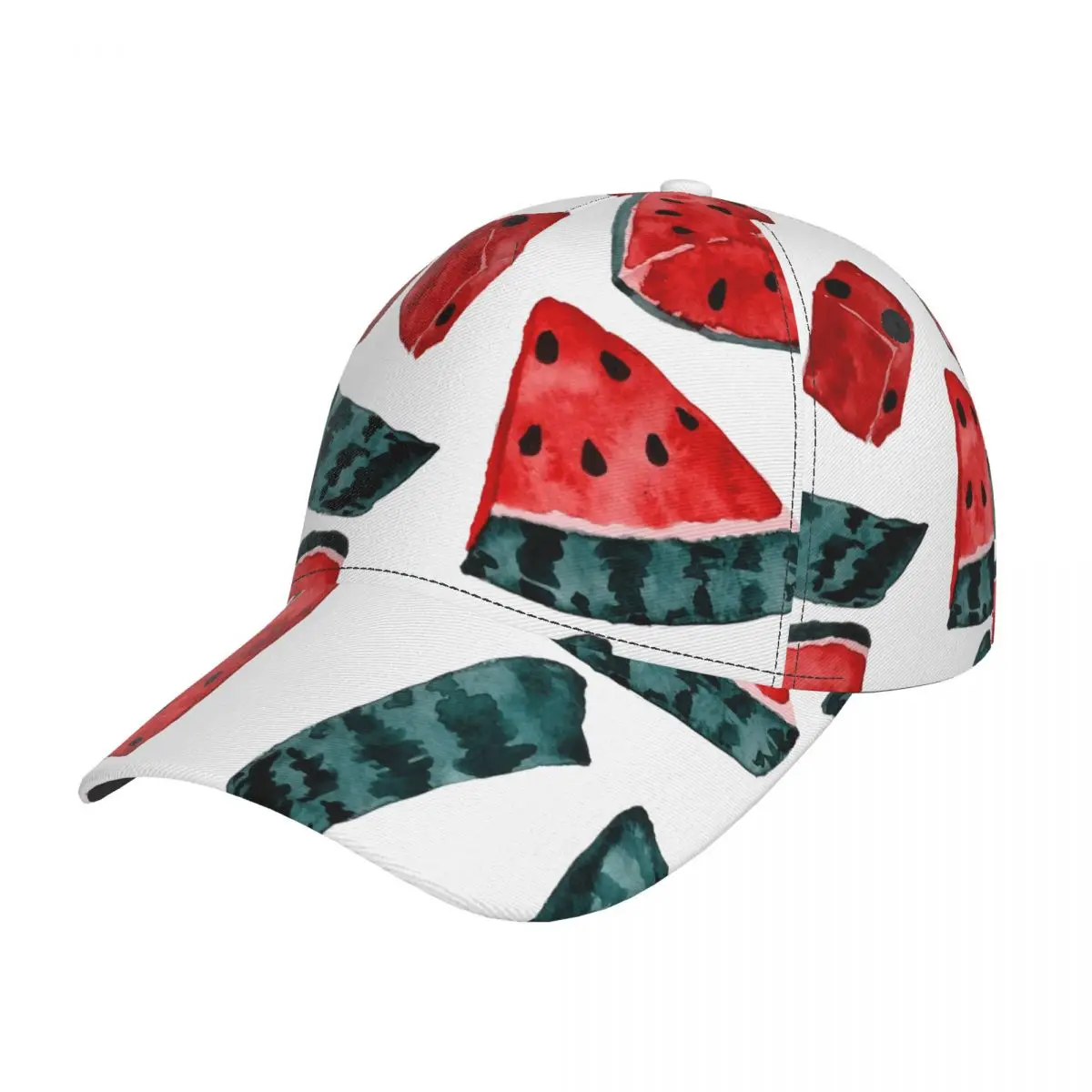 

Baseball Cap Hat Hip Hop Cap Watercolor Watermelon Slices Sun Hat for Adult Men Women Hat