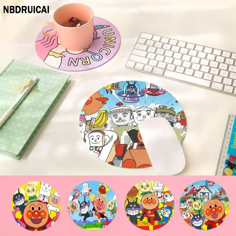 

Anpanman Small Round Cabinet Gaming Laptop Computer Desk Mat Office Notbook Mouse Pad Mouse Mat Desktop Mat