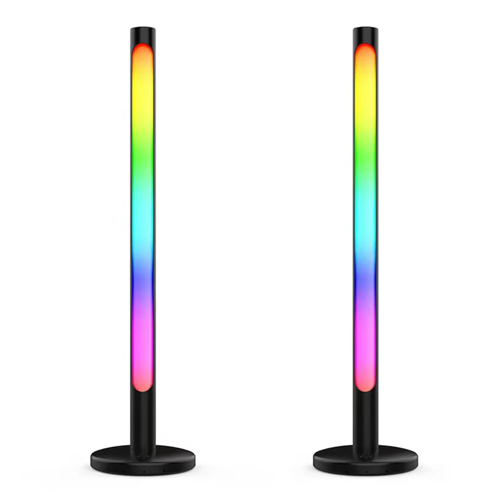 

2 Set RGB Colorful 20 LED Pickup Rhythm Night Light Strip Music Backlights APP Control Ambient Lamp for Party Gaming Computer TV