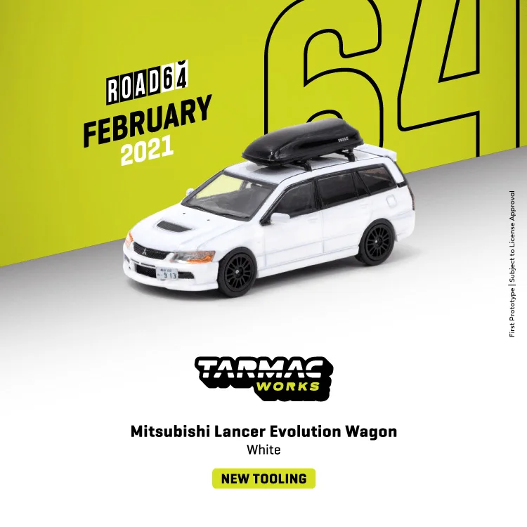 

Tarmac работает TW 1:64 Mitsubishi Lancer EVO Wagon Crock Pot Truck съемный багаж из сплава Модель автомобиля