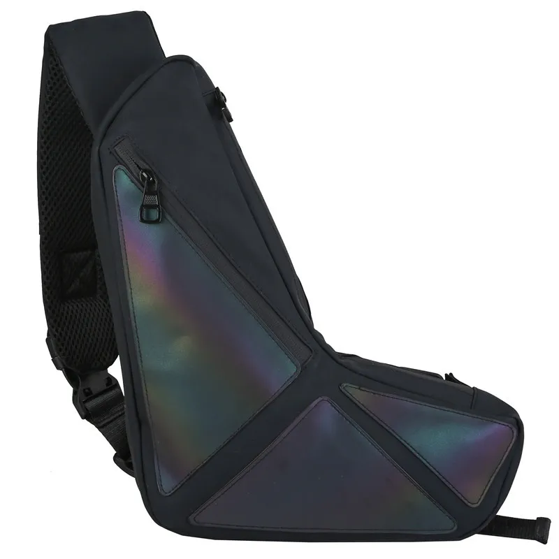 Яркие Светоотражающие сумки через плечо Techwear для мужчин и женщин нагрудная