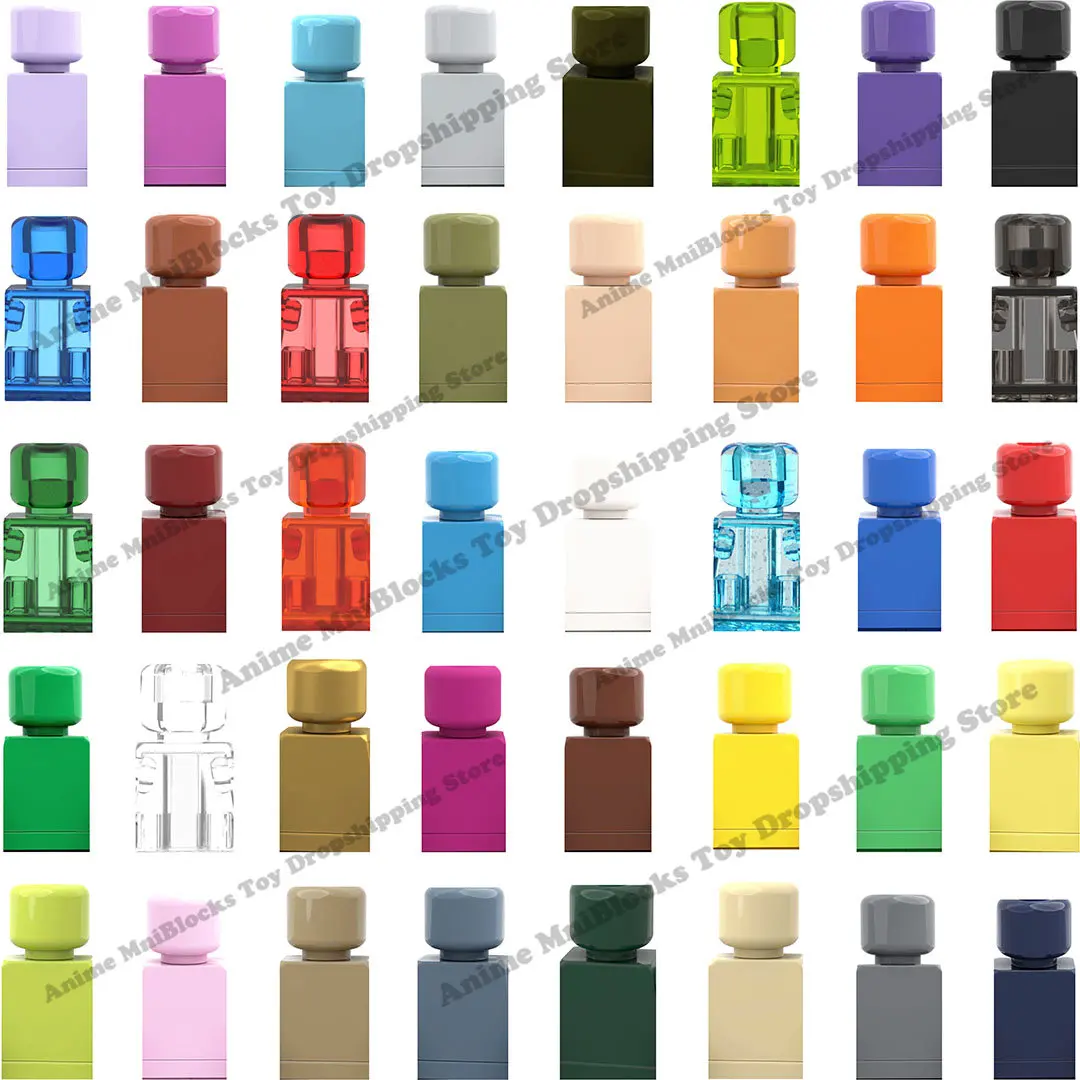 WM Blocks Classic Blank Unprinted Pure Color Plain Figure MO