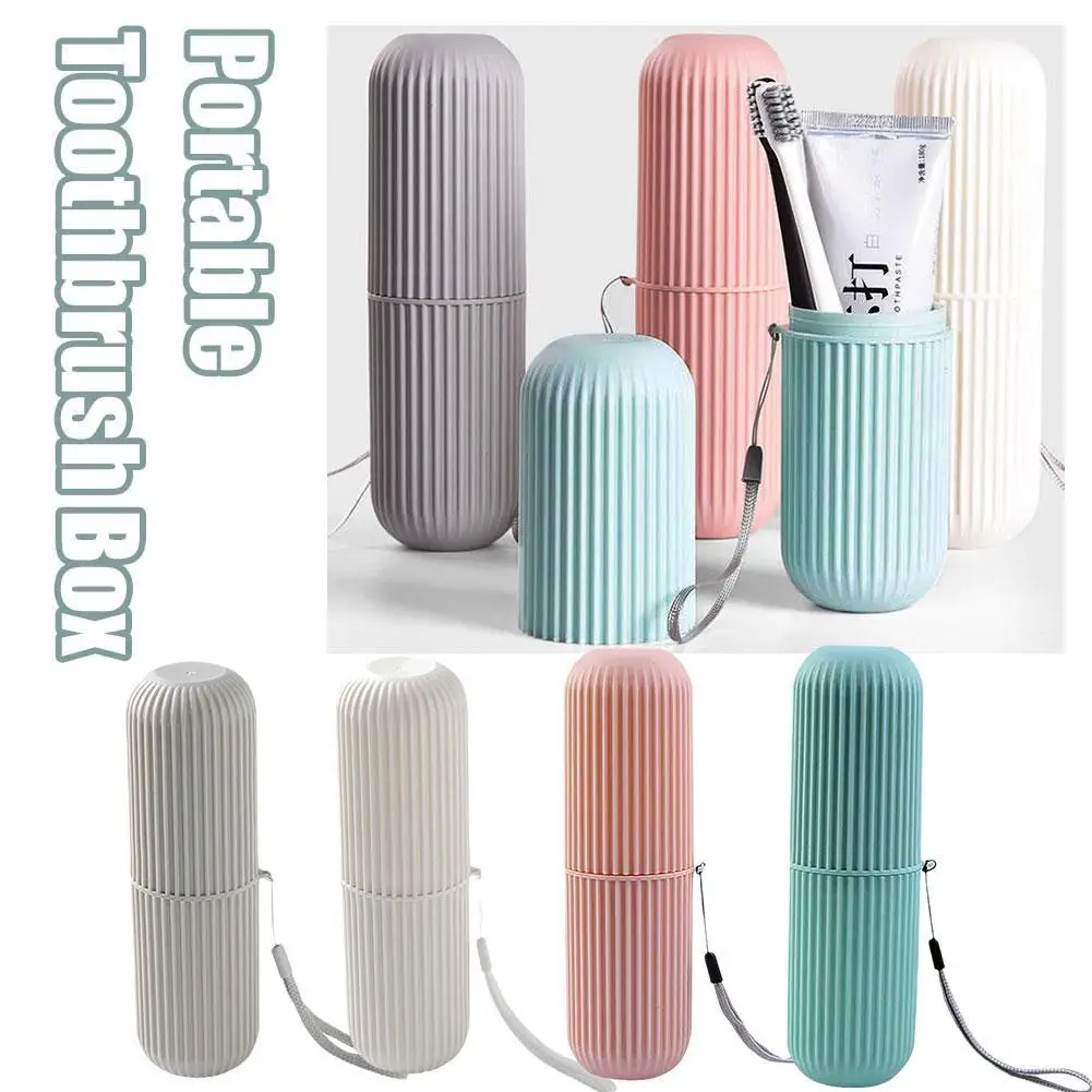 

Portable Toothbrush Storage Case Toothpaste Holder Box Organizer Household Storage Cup For Outdoor Travel Bathroom Accessories