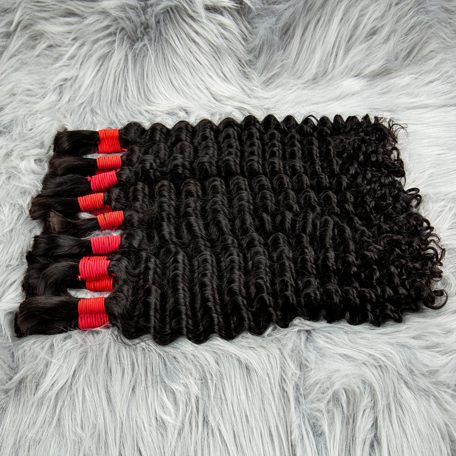 18-дюймовые богемные плетеные волосы с глубокой волной объемные для плетения без