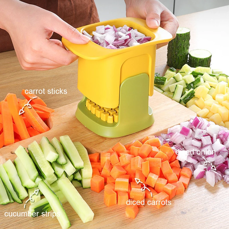 

New Dicing and Cutting Artifact Multi-functional Stainless Steel Vegetable Carrot Cucumber French Fries Tool Kitchen Accessories