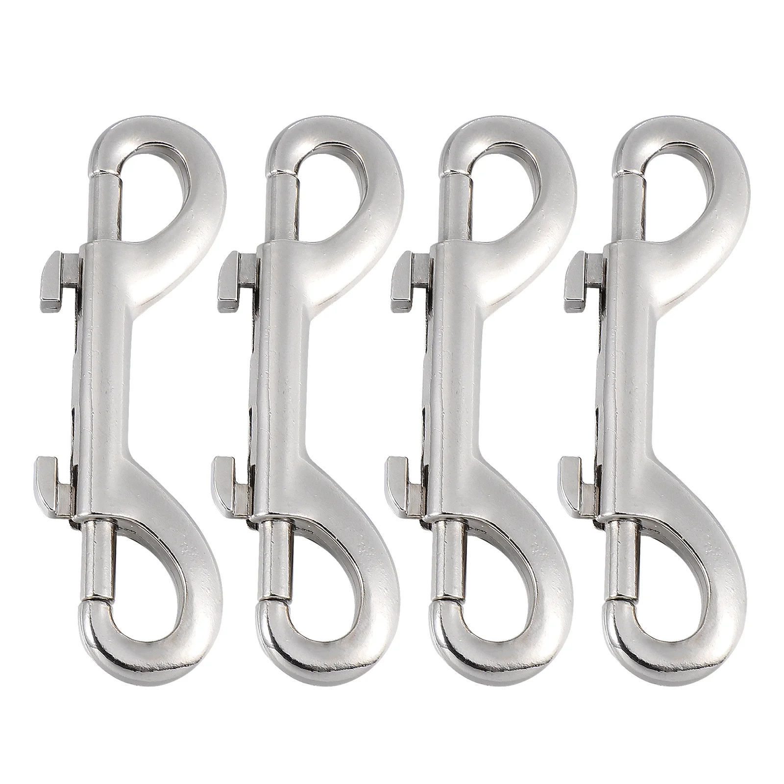 

4 Pcs Two-End Binding Hook Long Snap Clip Hooks Heavy Duty Chain Double Ended Metal Clips