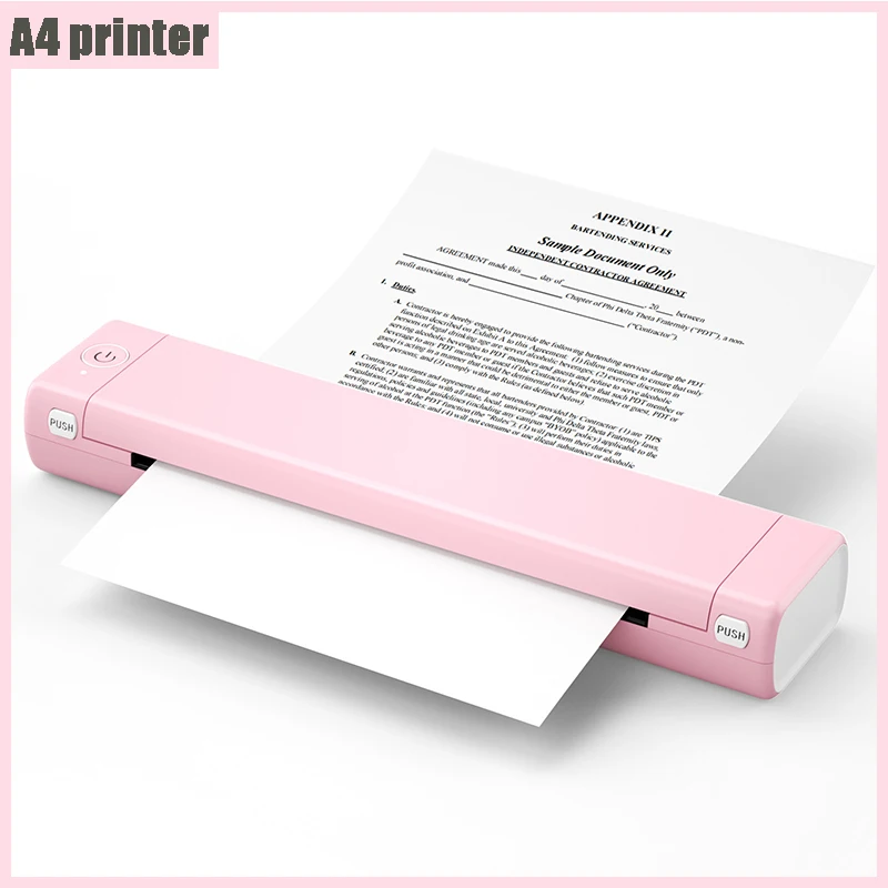 

M08f Small Mini Printer Homework Test Paper Inkless Office Home Portable A4 Thermal Error Printer