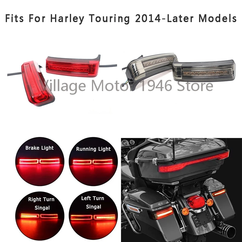 

Аксессуары для мотоциклов, чемодан, сиденье, светодиод, задний тормоз, задний хвост, для Harley Davidson Touring Street Glide Road Glide