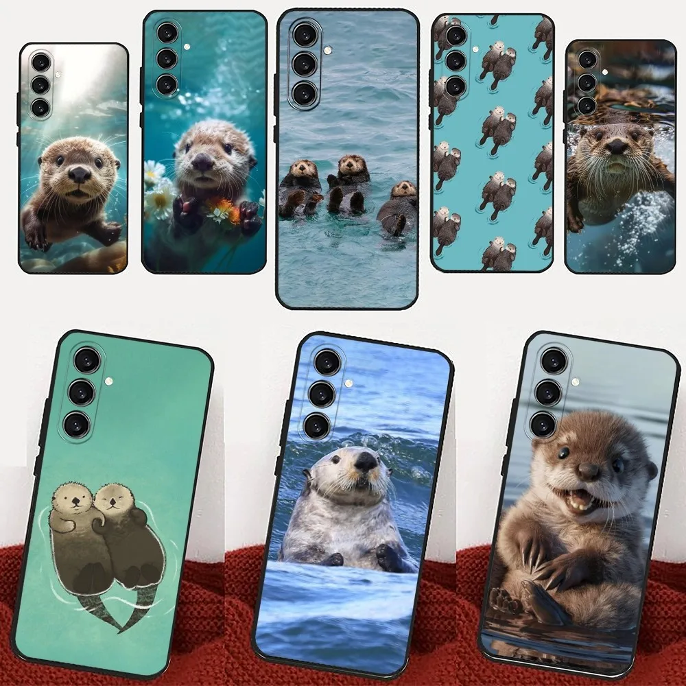 Чехол для телефона Cute Otter Lutra lutra Samsung Galaxy A13 21s 22 31 32 52 53 71 80 91 Черный мягкий чехол
