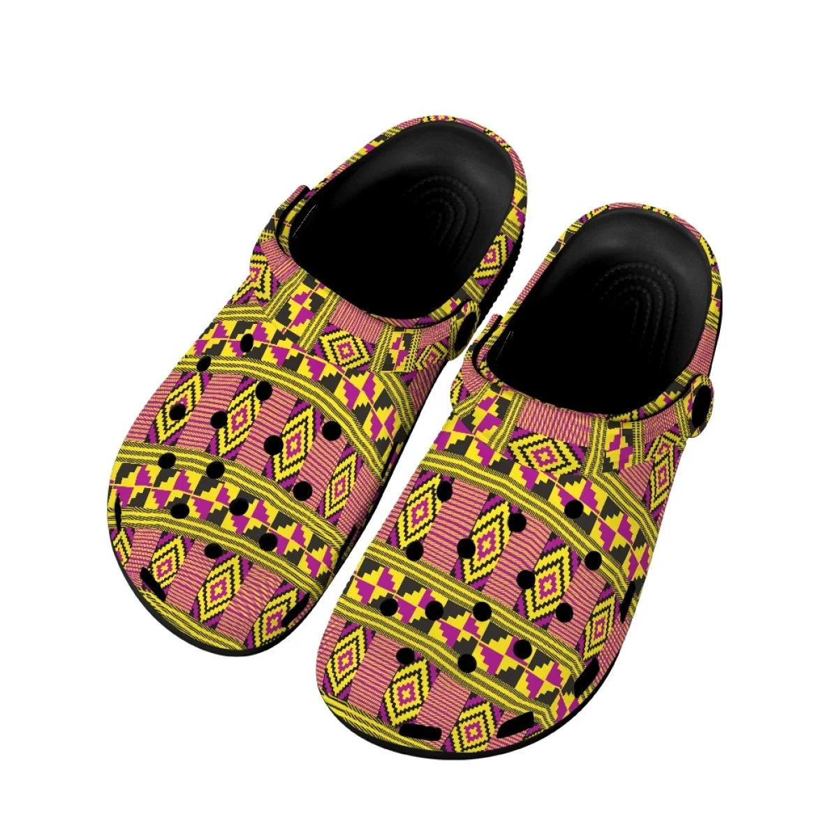 Nopersonality Trendy African Print Design Summer Women's Sandals Breathable Casual Outerwear Slippers Adult Comfort Sandales